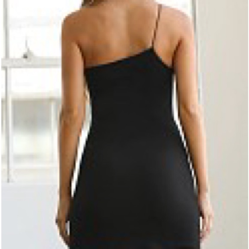 Josh Brown Corded Single Strap Ribbed Dress Black - Picture 3 of 5